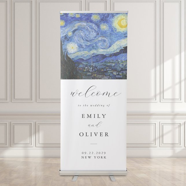 Van Gogh Starry  Night Welcome Wedding Retractable Banner (Creator Uploaded)