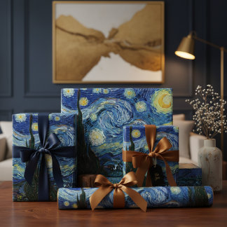 Van Gogh Starry Night Wrapping Paper