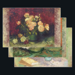 VAN GOGH STILL LIFE HEAVY WEIGHT DECOUPAGE WRAPPING PAPER SHEETS<br><div class="desc">Three beautiful Impressionist style still life paintings from Vincent Van Gogh. There is a trio of his Iris work as well. For decoupage artists note that these designs are also available in tissue paper for those who prefer the thinner paper, this wrapping paper is more than 3x the thickness of...</div>