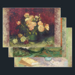 VAN GOGH STILL LIFE HEAVY WEIGHT DECOUPAGE WRAPPING PAPER SHEETS<br><div class="desc">Three beautiful Impressionist style still life paintings from Vincent Van Gogh. There is a trio of his Iris work as well. For decoupage artists note that these designs are also available in tissue paper for those who prefer the thinner paper, this wrapping paper is more than 3x the thickness of...</div>