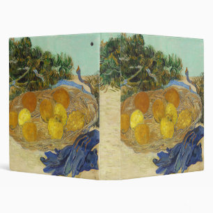 Van Gogh Still Life of Oranges Lemons Blue Gloves 3 Ring Binder