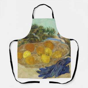 Van Gogh Still Life of Oranges Lemons Blue Gloves Apron