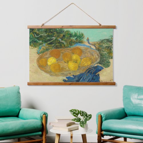 Van Gogh Still Life Oranges Lemons Old Art Wood Hanging Tapestry