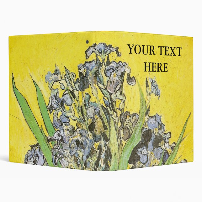Van Gogh Still Life Vase, Irises (F678) Fine Art Binder (Background)