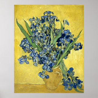 Van Gogh Still Life Vase, Irises (F678) Fine Art Poster