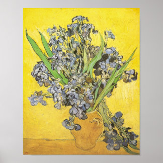 Van Gogh Still Life Vase, Irises (F678) Fine Art Poster
