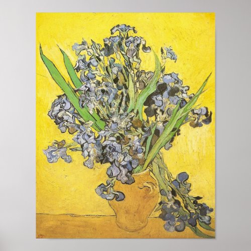 Van Gogh Still Life Vase Irises F678 Fine Art Poster