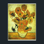 Van Gogh - Still Life Vase with 14 Sunflowers Post Postcard<br><div class="desc">Van Gogh - Still Life Vase with 14 Sunflowers,  famous painting by Vincent Van Gogh,  1889.</div>
