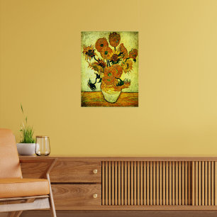 Van Gogh - Still Life Vase with 14 Sunflowers Post Poster