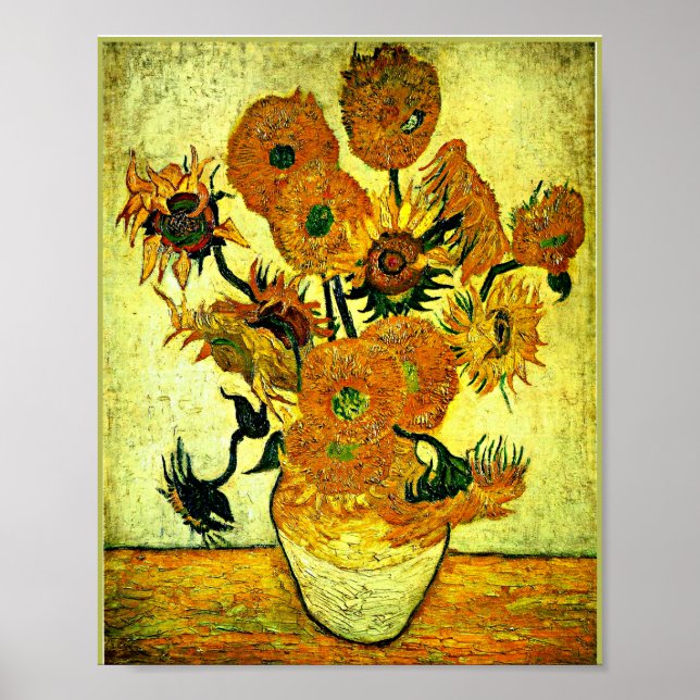 Van Gogh - Still Life Vase with 14 Sunflowers Poster (Front)
