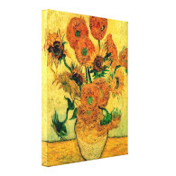 Van Gogh - Still Life Vase With Fifteen Sunflowers Stretched Canvas Prints