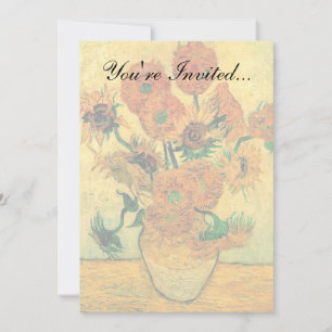Van Gogh - Still Life Vase With Fifteen Sunflowers Invitation