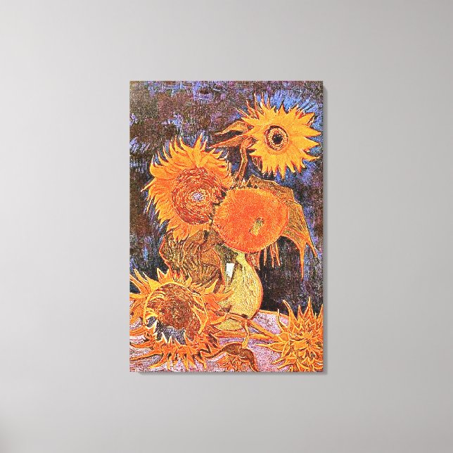 Van Gogh - Still Life Vase with Five Sunflowers Canvas Print (Front)