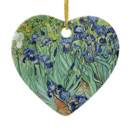 Van Gogh Still Life: Vase with Irises Ceramic Ornament