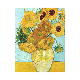 van Gogh Still Life Vase with Twelve Sunflowers Canvas Print