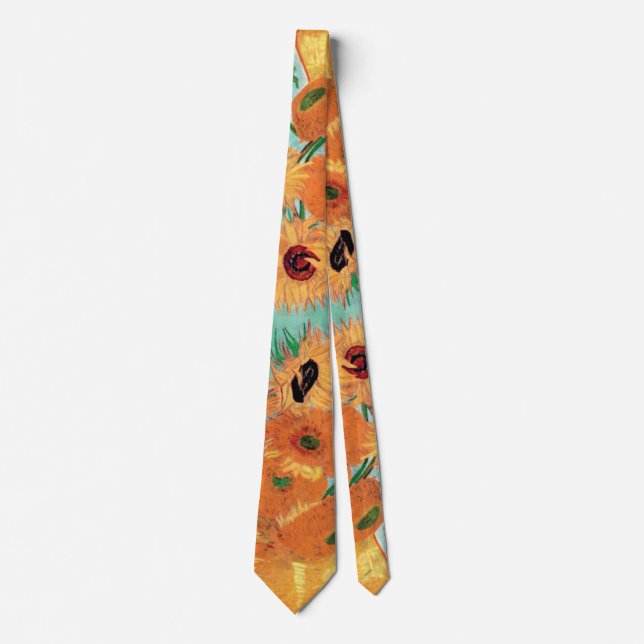 Van Gogh - Still Life Vase With Twelve Sunflowers Neck Tie (Front)