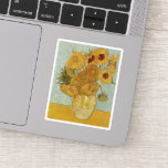 van Gogh Still Life Vase with Twelve Sunflowers Sticker<br><div class="desc">van Gogh Still Life Vase with Twelve Sunflowers</div>