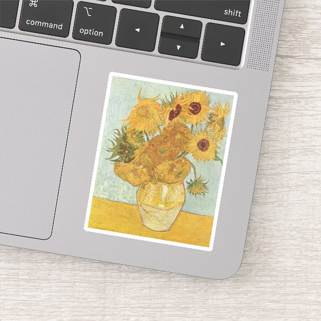 van Gogh Still Life Vase with Twelve Sunflowers Sticker (Detail)