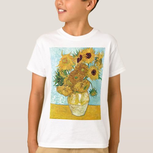 van Gogh Still Life Vase with Twelve Sunflowers T_Shirt