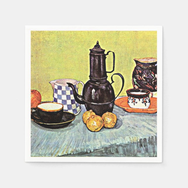 Van Gogh - Still Life with Blue Enamel Coffeepot Napkins (Front)