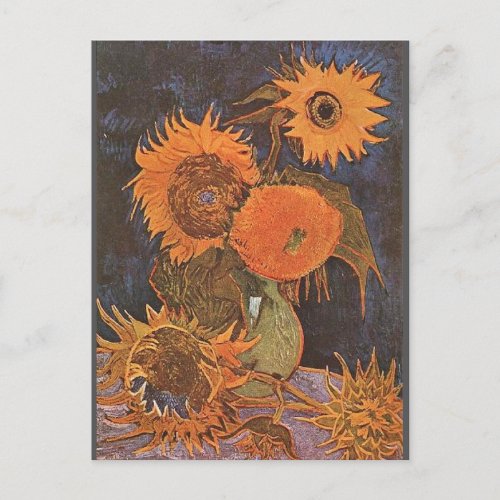 Van Gogh _ Still Life with Five Sunflowers  Postcard