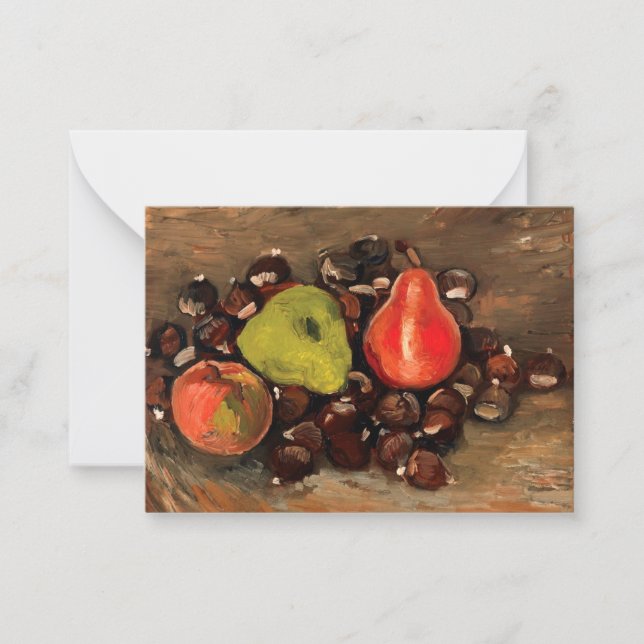 Van Gogh - Still Life with Fruit and Chestnuts Note Card (Front)