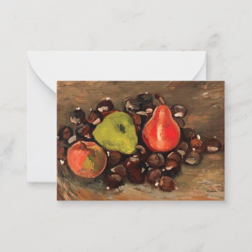 Van Gogh _ Still Life with Fruit and Chestnuts Note Card