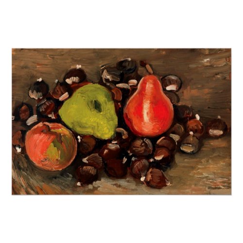 Van Gogh _ Still Life with Fruit and Chestnuts Poster