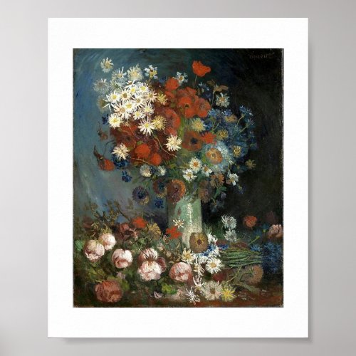Van Gogh Still Life with Meadow Flowers and Roses Poster