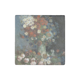 Van Gogh Still Life with Meadow Flowers and Roses Stone Magnet