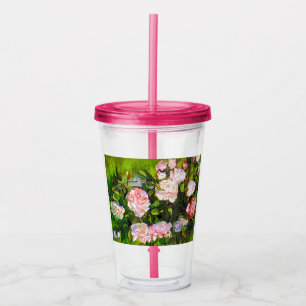 Van Gogh Still Life with Pink Roses Acrylic Tumbler
