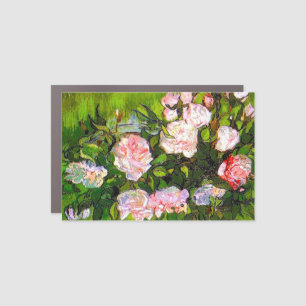 Van Gogh Still Life with Pink Roses Car Magnet
