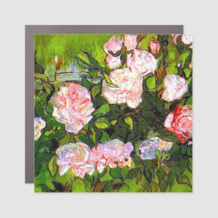Van Gogh Still Life with Pink Roses Car Magnet