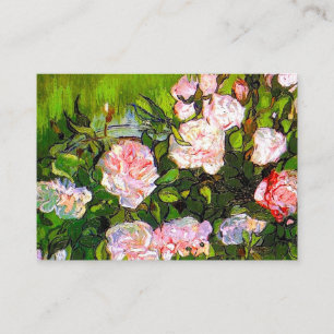 Van Gogh Still Life with Pink Roses Enclosure Card
