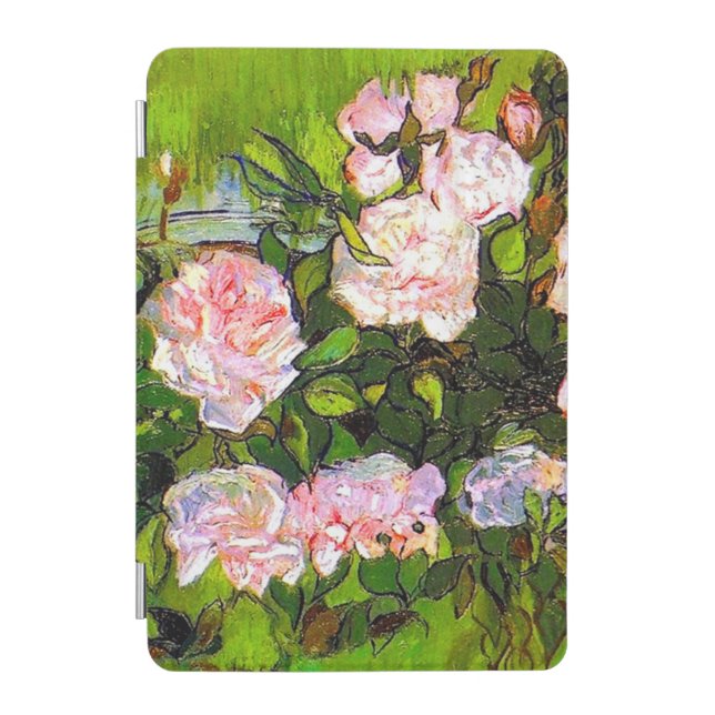 Van Gogh Still Life with Pink Roses iPad Mini Cover (Front)