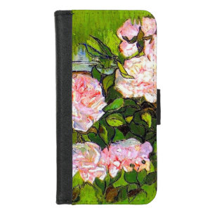 Van Gogh Still Life with Pink Roses iPhone 8/7 Wallet Case