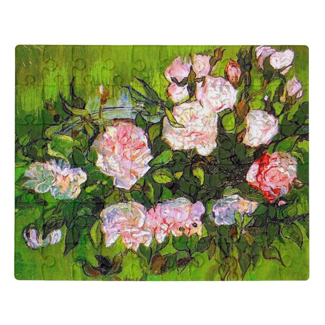 Van Gogh Still Life with Pink Roses Jigsaw Puzzle (Puzzle Horizontal)