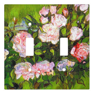 Van Gogh Still Life with Pink Roses Light Switch Cover