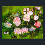 Van Gogh Still Life with Pink Roses Poster<br><div class="desc">Poster featuring Vincent van Gogh’s oil painting Still Life with Pink Roses (1890). Gorgeous pink roses sit in a vase. A good gift for lovers of Post-Impressionism and Dutch art collectors!</div>