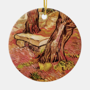 Van Gogh Stone Bench in Garden, St Paul Hospital Ceramic Ornament