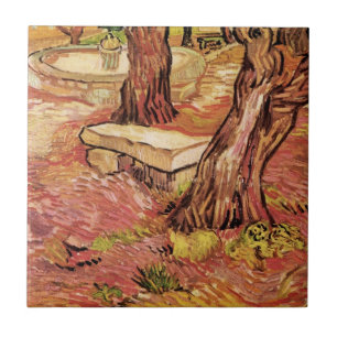 Van Gogh Stone Bench in Garden, St Paul Hospital Ceramic Tile