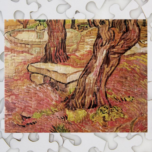 Van Gogh Stone Bench in Garden, St Paul Hospital Jigsaw Puzzle (Creator Uploaded)