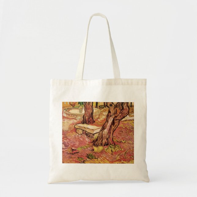 Van Gogh Stone Bench in Garden, St Paul Hospital Tote Bag (Front)