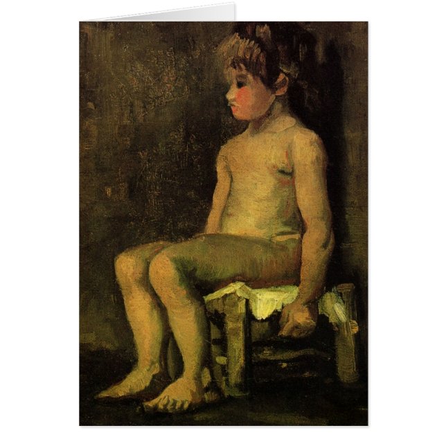 Van Gogh; Study of a Little Girl, Seated, Portrait Cards (Front)