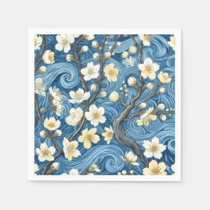 Van Gogh Style Almond Blossoms Napkins