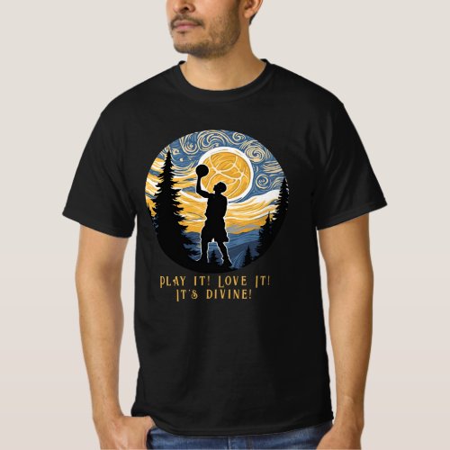 Van Gogh_style basketball T_Shirt