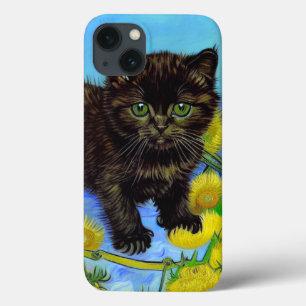 Van Gogh Style Cat with Sunflowers iPhone 13 Case