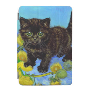 Van Gogh Style Cat with Sunflowers iPad Mini Cover