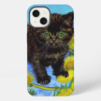 Van Gogh Style Cat with Sunflowers