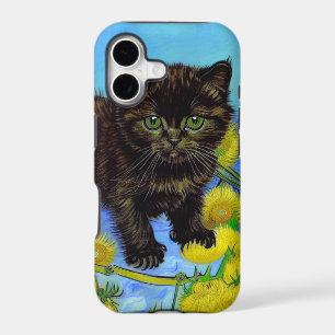 Van Gogh Style Cat with Sunflowers iPhone 17 Case